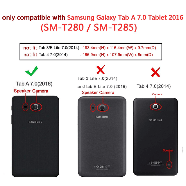 Funda para Samsung Galaxy Tab A de 7,0 pulgadas modelo 2016