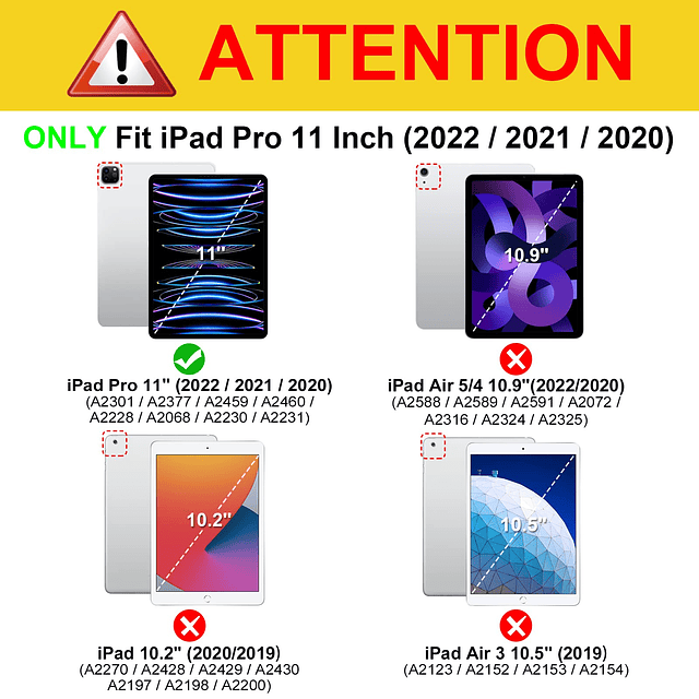 Funda SlimShell con portalápices para iPad Pro de 11 pulgada