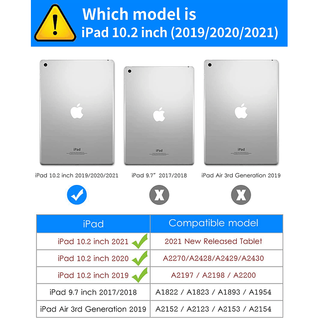 Funda para iPad de 9ª Generación para iPad 10.2 Funda para i