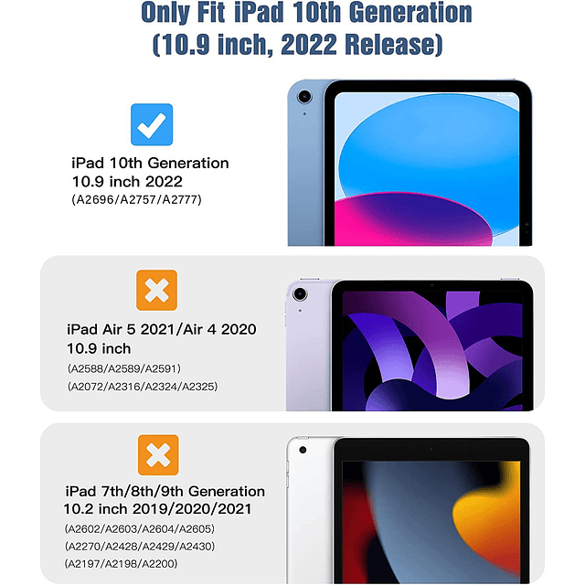 Funda para iPad de 10.ª generación de 10.9 pulgadas 2022 con