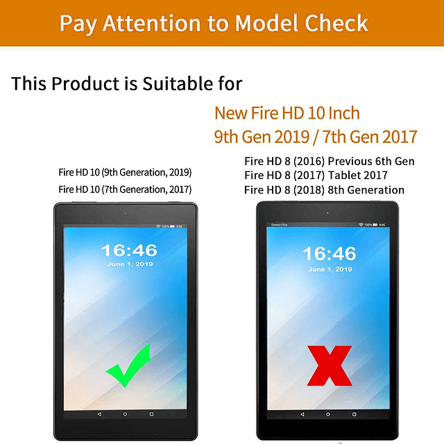 Funda para tableta Fire HD 10 de 10,1" versión 2019/2017/201