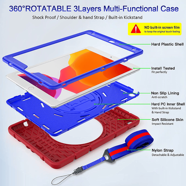 Funda para iPad de 9.ª generación, para iPad 8.ª/7.ª generac