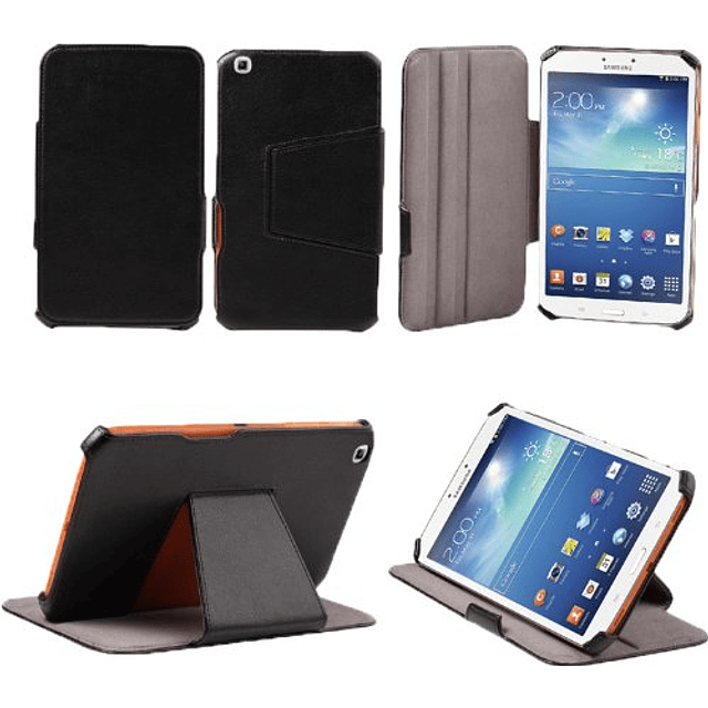 Funda protectora de cuero PU y soporte para Samsung Galaxy T