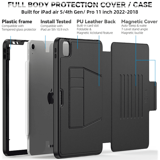 Funda para iPad Air 5ta/4ta Generación y Pro 11 2022/2021/20