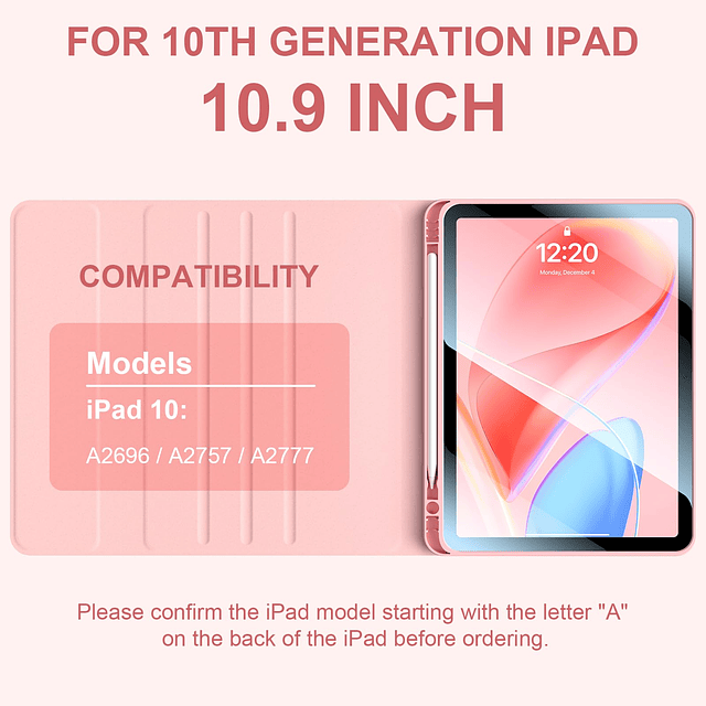 Funda para iPad de 10.ª generación con teclado 10.9", 2022 T