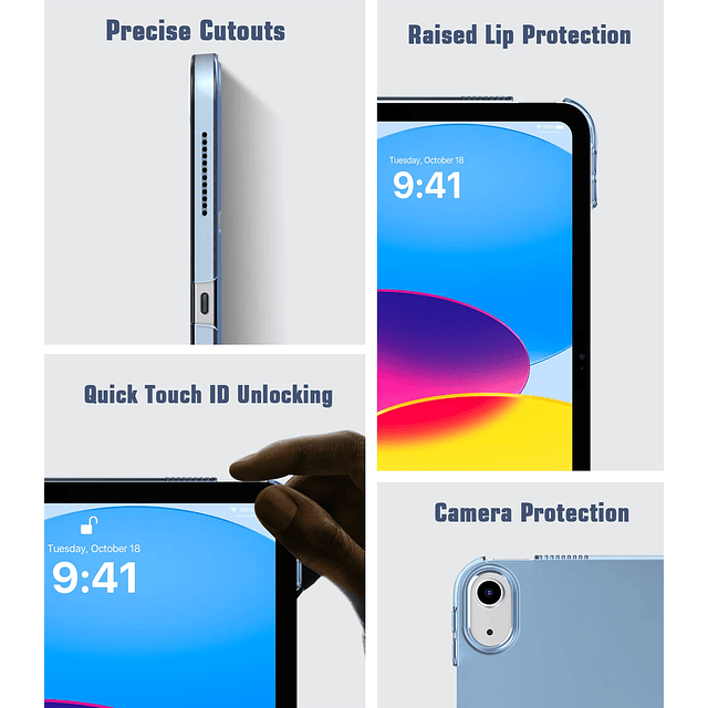 Funda para iPad de 10.ª generación 2022, funda delgada con s