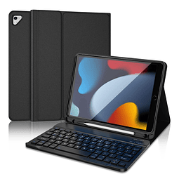 Funda para iPad de 10,2" con teclado 2021, funda inteligente