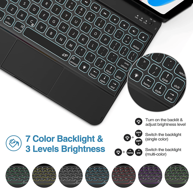 Funda con teclado con trackpad multitáctil para iPad de 10.ª