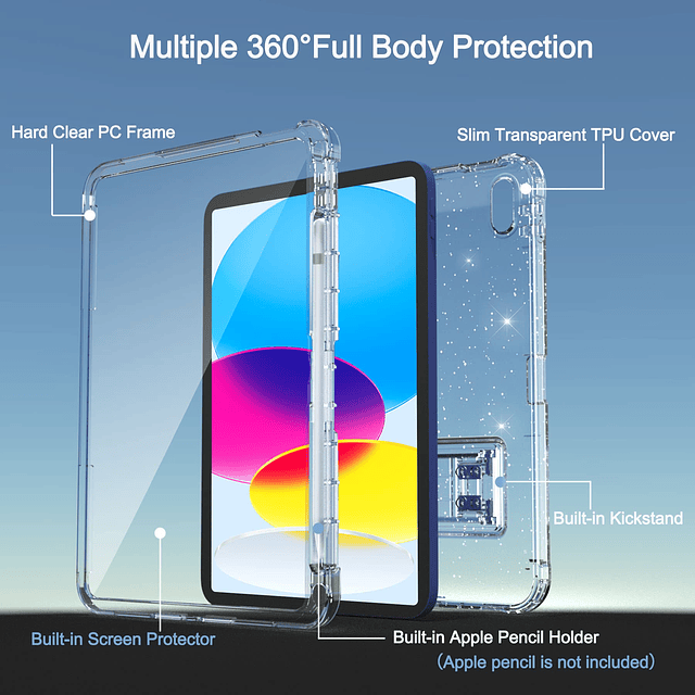 Rantice Funda para iPad de 10.ª generación con protector de