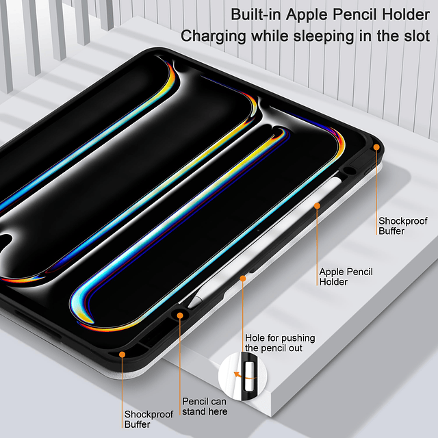 Funda para iPad Pro M4 de 13 pulgadas 2024, funda para table