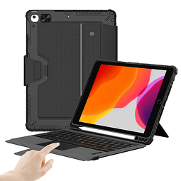 Funda para iPad de 10,2 pulgadas con teclado desmontable, tr