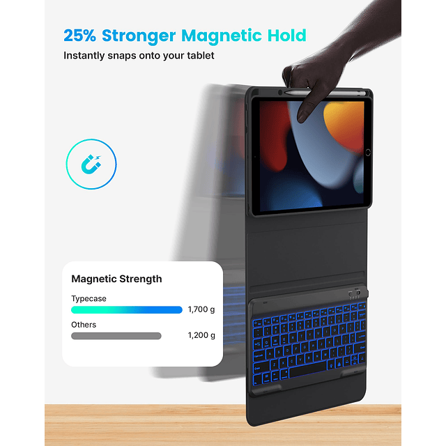 Funda Folio para iPad de 9.ª generación con teclado de 10,2