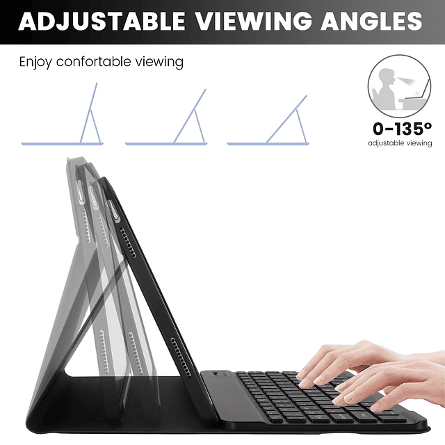 Funda con teclado con mouse para iPad de 10.a generación de