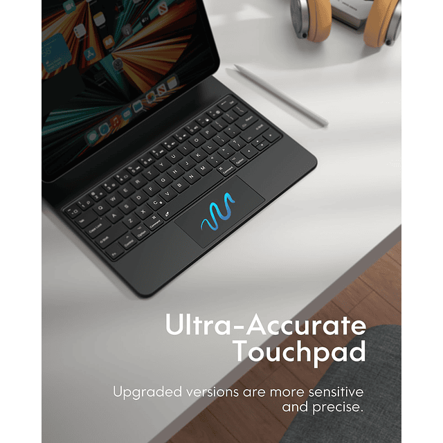 Funda para iPad Air de 13 pulgadas con teclado M2, 2024, tra