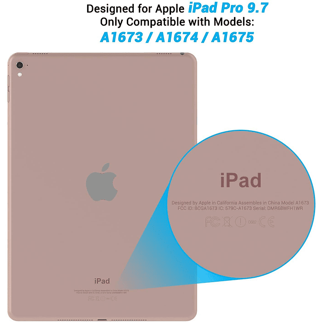 Funda para iPad Pro de 9,7 pulgadas, Asgens, transparente, d