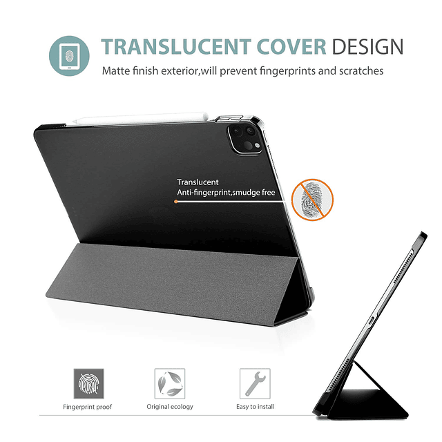 Smart Case para iPad Pro 12.9 2022/2021/2020/2018, Slim Stan