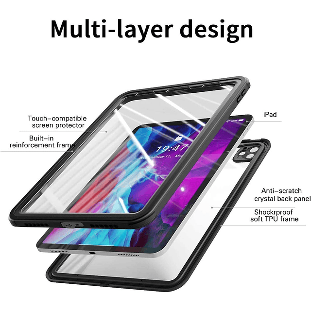 Funda Protectora Impermeable para iPad Pro de 11 Pulgadas 20