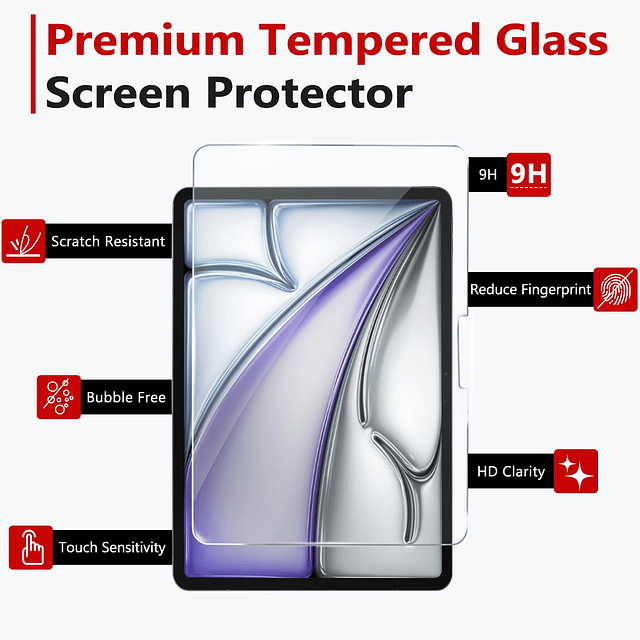 Protector de pantalla compatible con iPad Air de 11 pulgadas