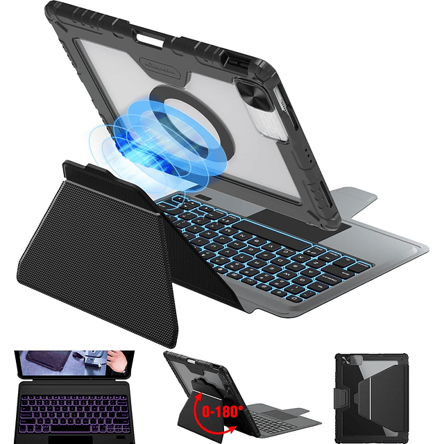 Funda con teclado mágico para iPad Pro de 13 pulgadas 2024,