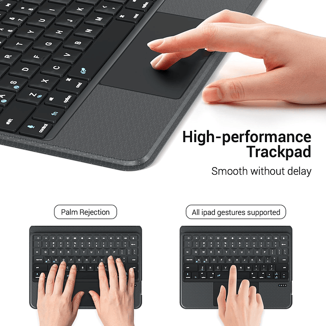 para iPad de 10.ª generación, funda con teclado para iPad di