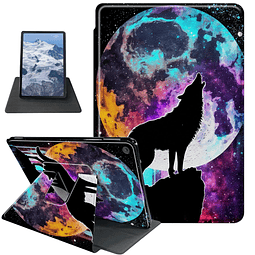 Funda con patrón de lobo aullando para iPad 10.2 iPad 9.ª ge