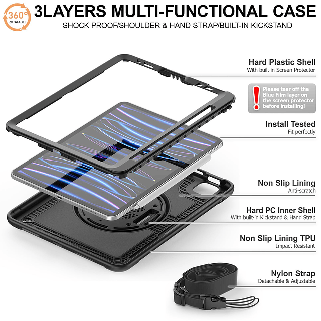 Timecity Funda para iPad Air de 5ª/4ª generación de 10,9 pul