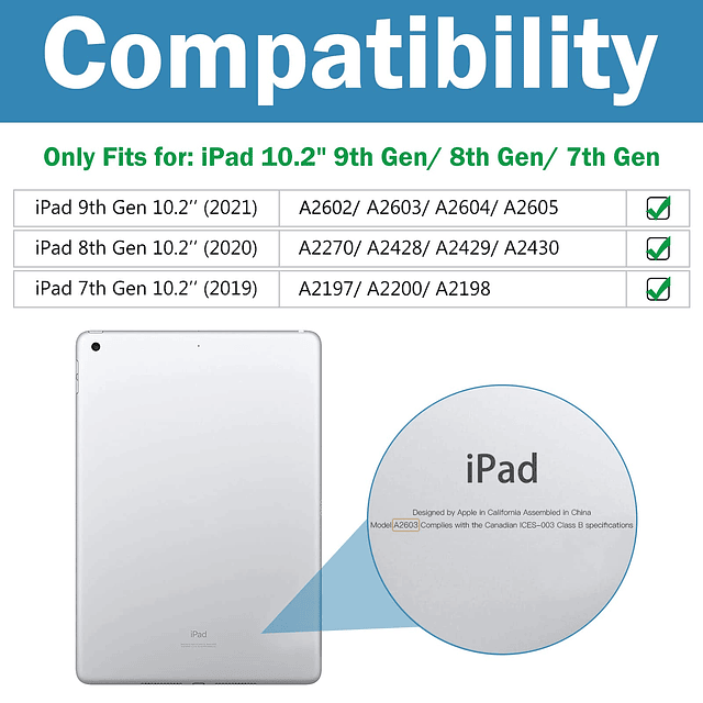 Funda Inteligente para iPad 10.2 2021 9.ª Generación/ 2020 8