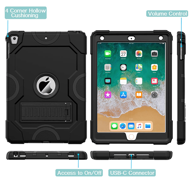 Funda para iPad 6.ª/5.ª generación 9,7 pulgadas, modelo 2018