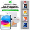 Funda para iPad de 10.ª generación 2022, carcasa trasera tra