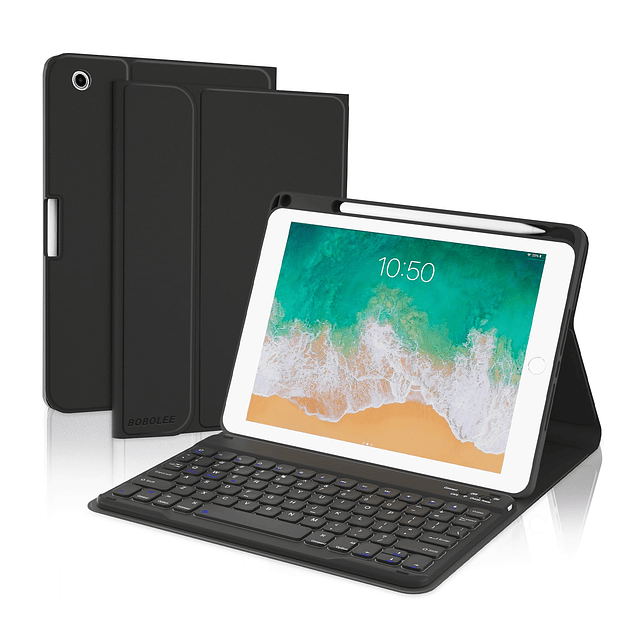 Funda con Teclado para iPad 9.7 Pulgadas 6.a 2018, 5.a Gener