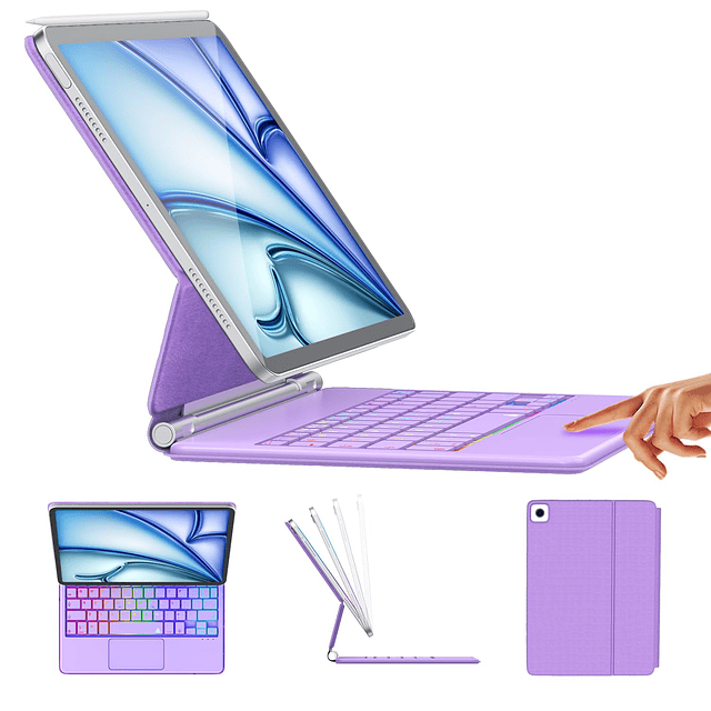 Funda con teclado para iPad Air de 11 pulgadas M2 2024 y iPa