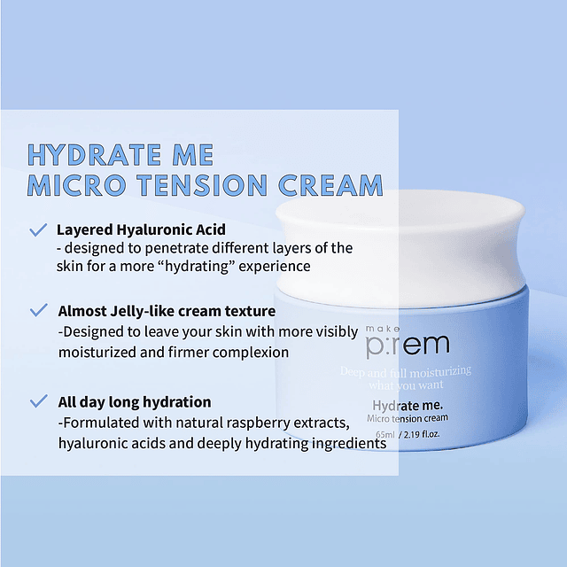 MAKEPREM Hydrate Me Micro Tension Cream Crema de agua hidrat