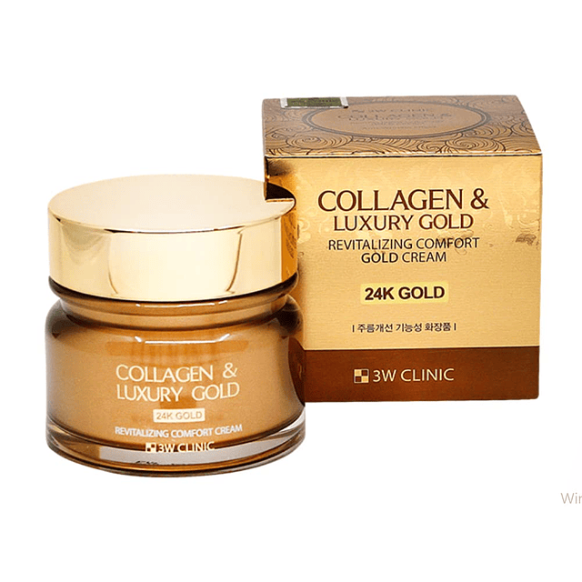 Crema facial hidratante Collagen Luxury Gold, 3.4 fl oz (3,3