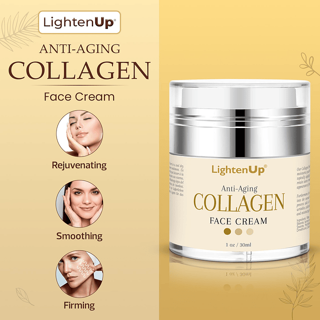 Crema de colágeno LightenUp para rostro - 1 fl oz / 30 ml -