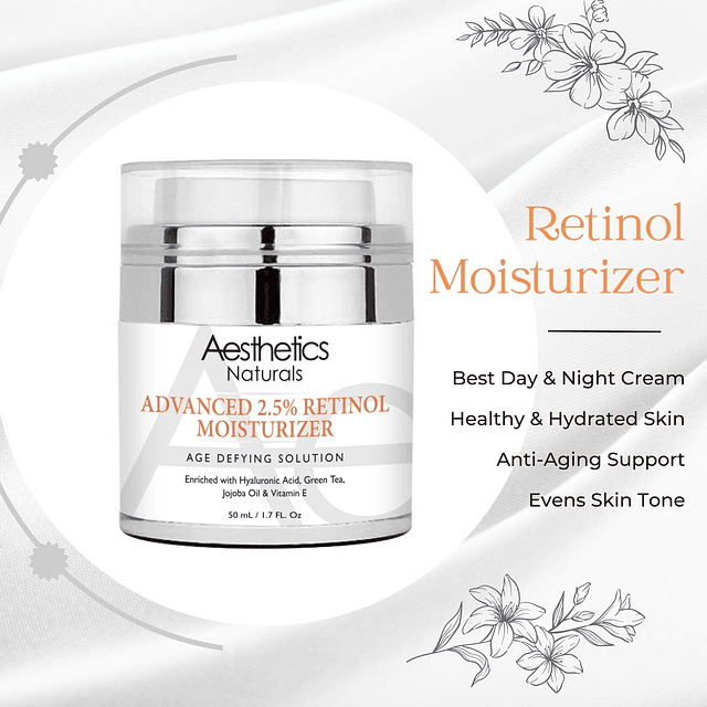 Crema de retinol - Hidratante antienvejecimiento para rostro