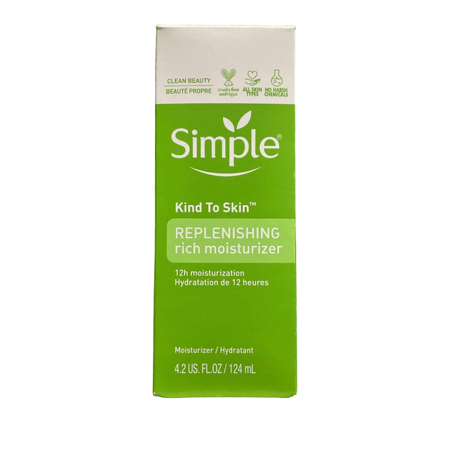 Humectante rico reponedor Simple Kind To Skin, 4.2 oz, paque