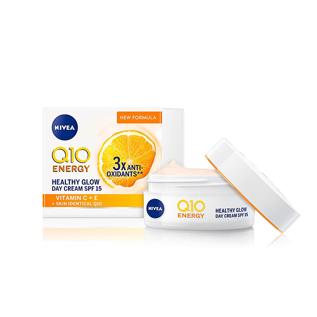 Q10 Energy Healthy Glow Face Day Cream (50 ml), Crema de día