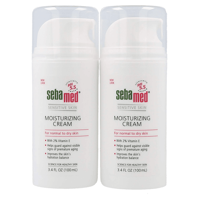 Crema facial hidratante Sebamed con bomba para piel sensible