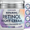 Crema hidratante facial de noche con retinol, colágeno, niac