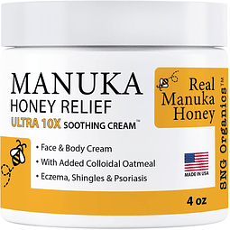 Crema de eczema de miel de Manuka (4 oz) Loción hidratante p