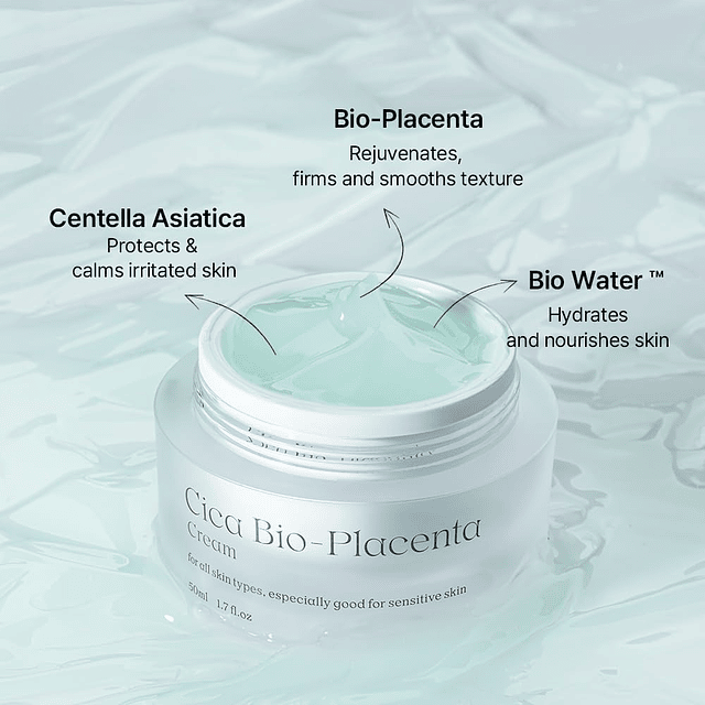 Centella Asiatica Crema hidratante facial, crema calmante y