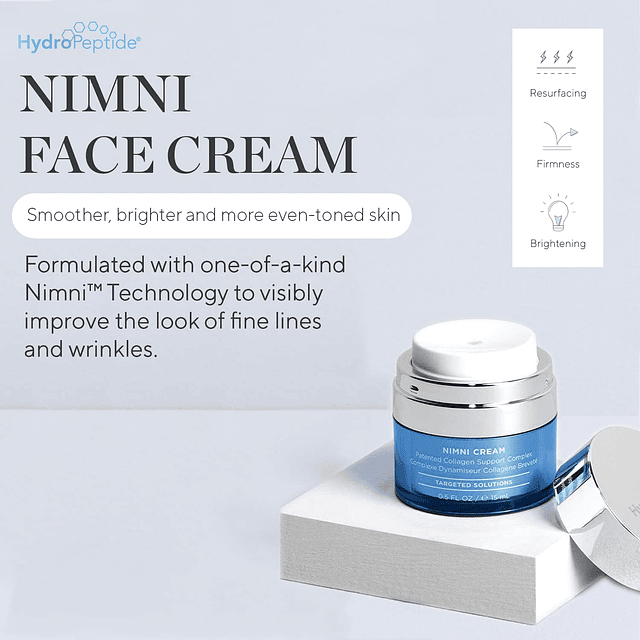 Crema facial Nimni, soporte de colágeno patentado, crema pot