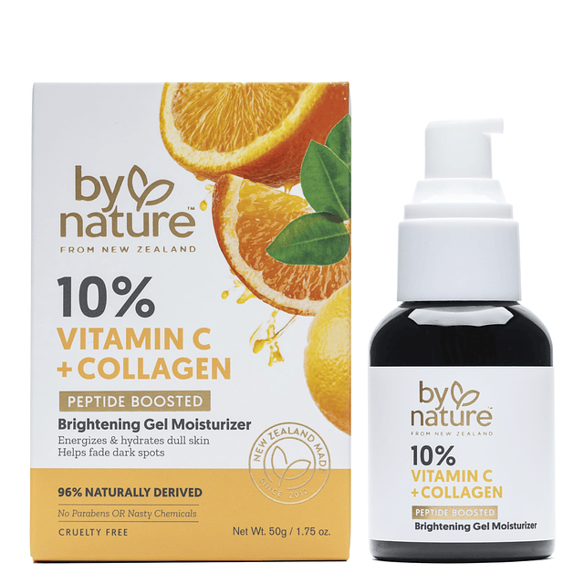 Gel hidratante facial - 10% vitamina C + péptido de colágeno