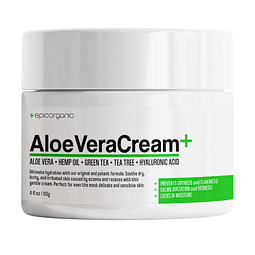 Crema facial hidratante de aloe vera orgánica Epic | Loción