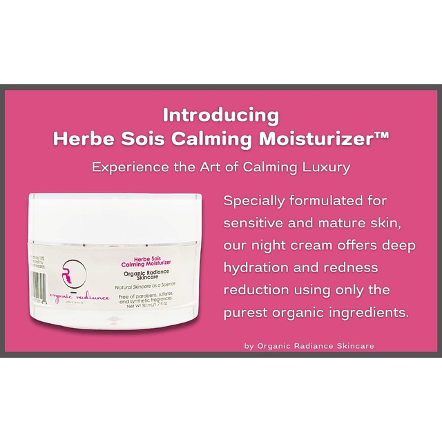 Herbe Sois Calming Moisturizer - Crema de noche para pieles