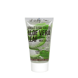 Gel hidratante facial de hoja de aloe vera brillante y equil