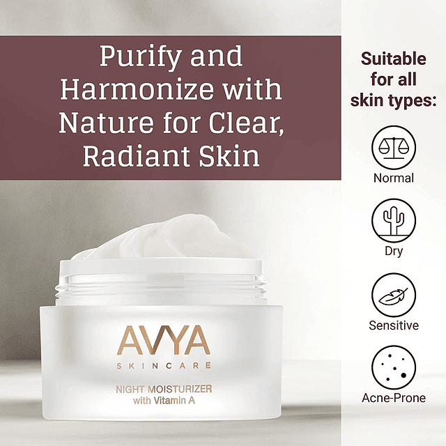 AVYA Night Moisturizer (0.34oz) - Cuidado de la piel ayurvéd