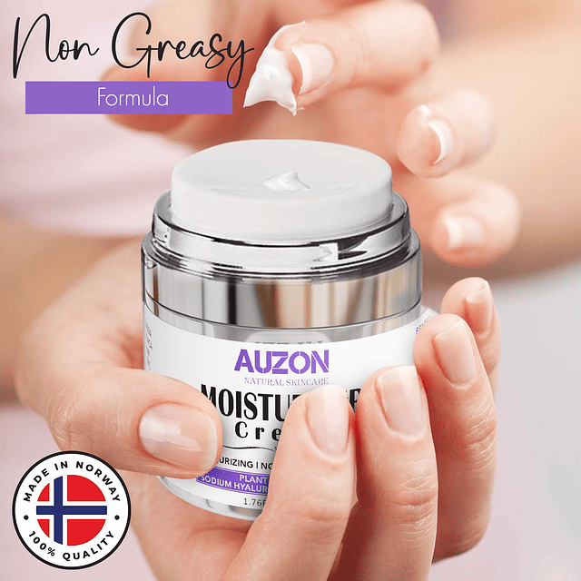 Crema facial hidratante - Crema facial natural con ácido hia