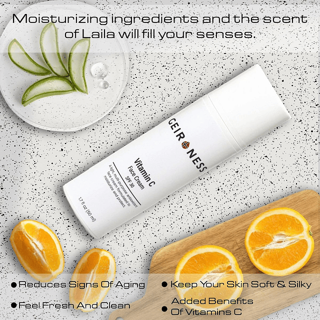 Crema de día Vitamina C - SPF 30 - Crema hidratante de día a