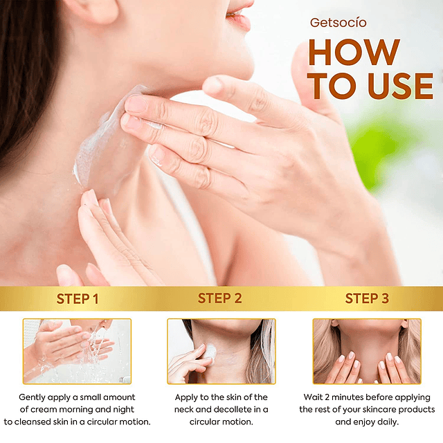 Crema reafirmante de cuello para reafirmar: hidratante facia